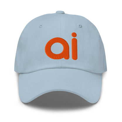 Image of the ai Orange Cap Light Blue.