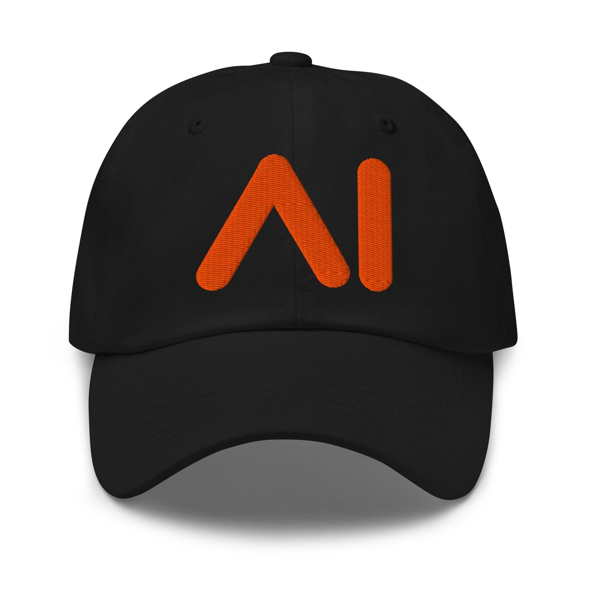 Image of the AI Orange Logo Cap Black.