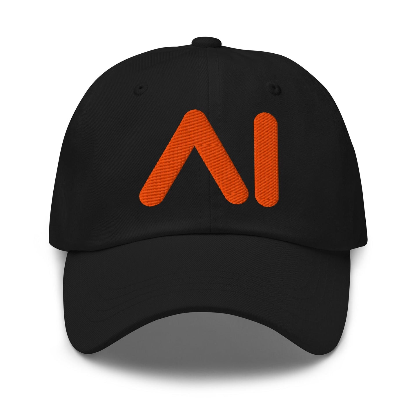 Image of the AI Orange Logo Cap Black.