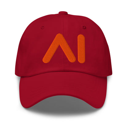 Image of the AI Orange Logo Cap Cranberry.
