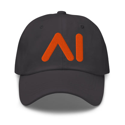 Image of the AI Orange Logo Cap Dark Grey.