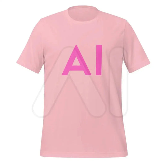 Product mockup photo of the AI Pink T Shirt (unisex) Pink / M.