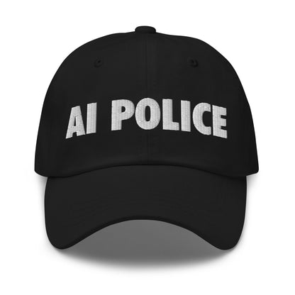 Image of the AI POLICE Cap Black.