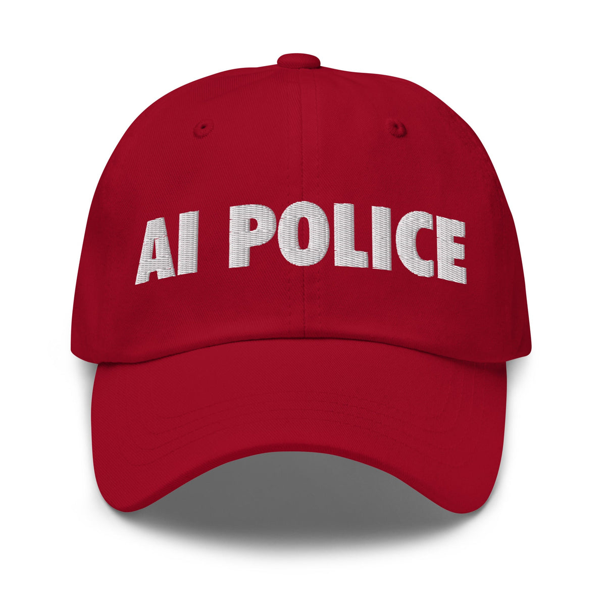 Image of the AI POLICE Cap Cranberry.