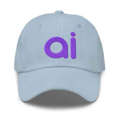 Image of the ai Purple Cap Light Blue.