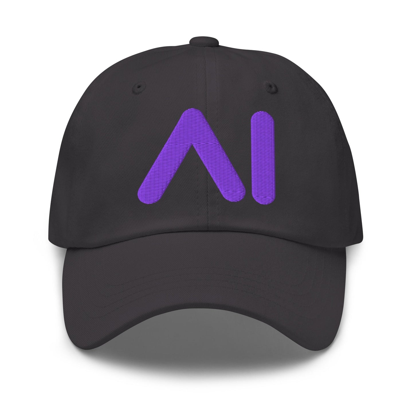 Image of the AI Purple Logo Cap Dark Grey.