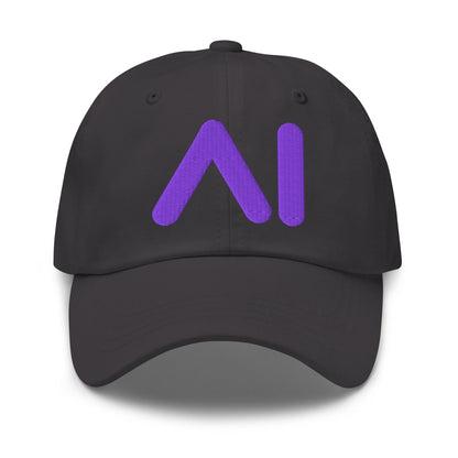 Image of the AI Purple Logo Cap Dark Grey.