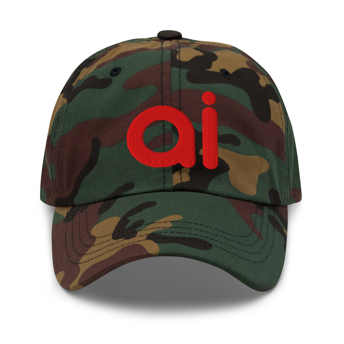 Image of the ai Red Cap Green Camo.
