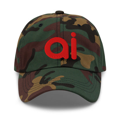 Image of the ai Red Cap Green Camo.