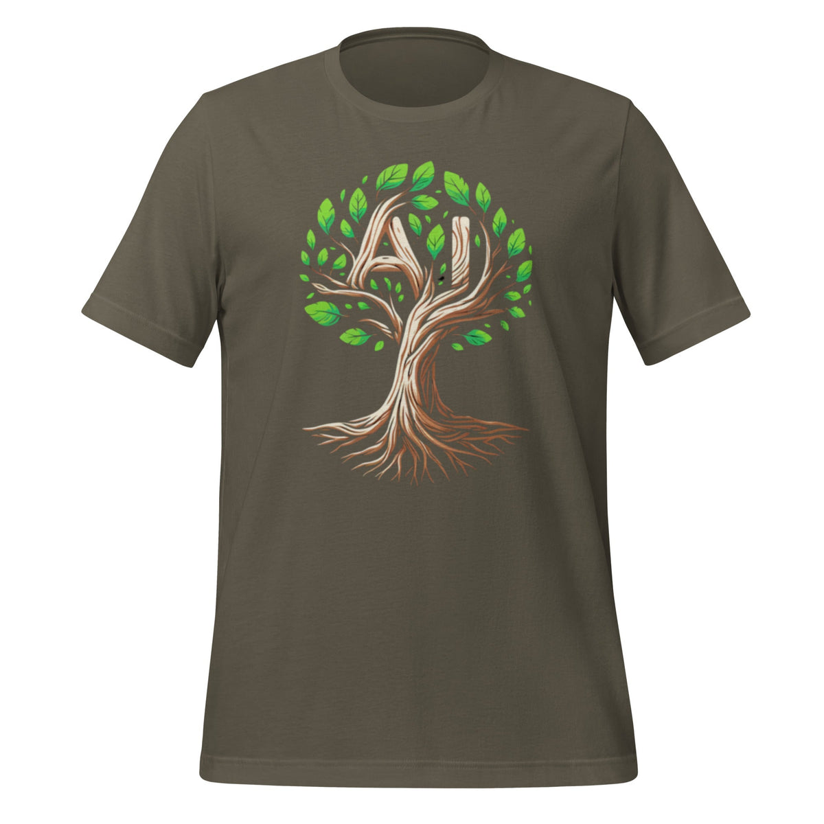 Image of the AI Tree T-Shirt (unisex) Army / M.