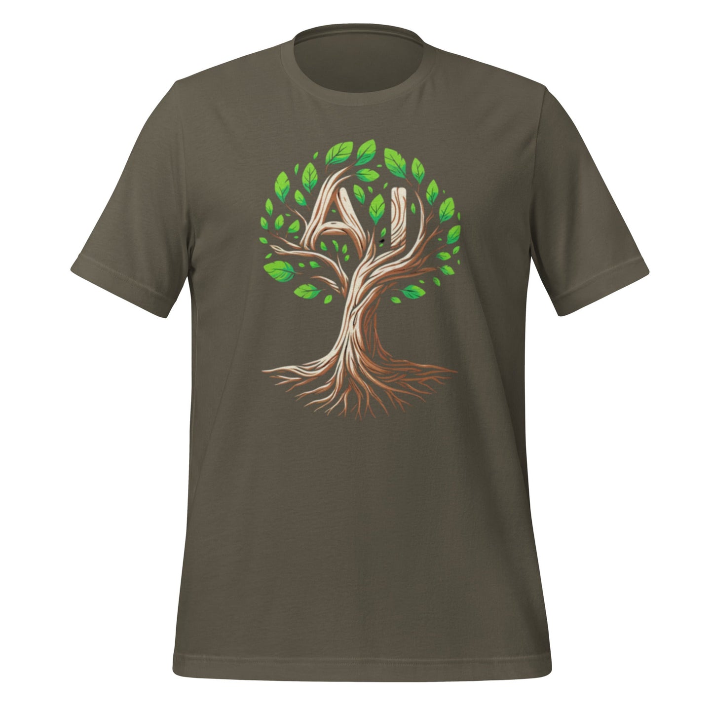 Image of the AI Tree T-Shirt (unisex) Army / M.