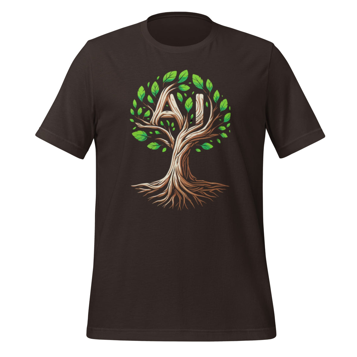 Image of the AI Tree T-Shirt (unisex) Brown / M.