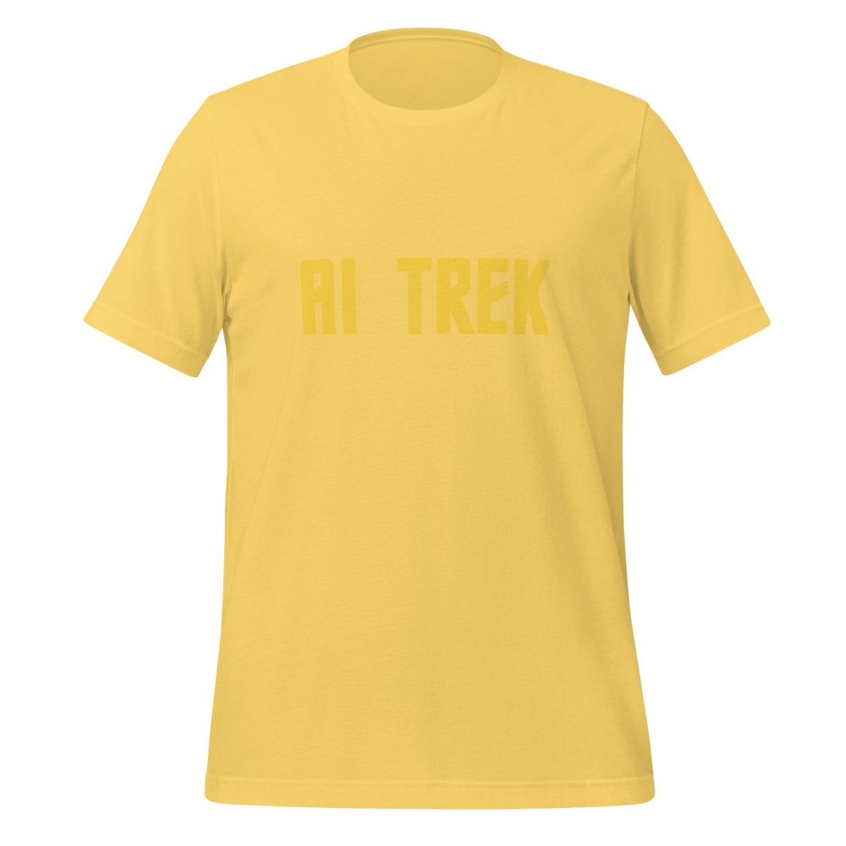 Image of the AI TREK T-Shirt (unisex) Yellow / M.