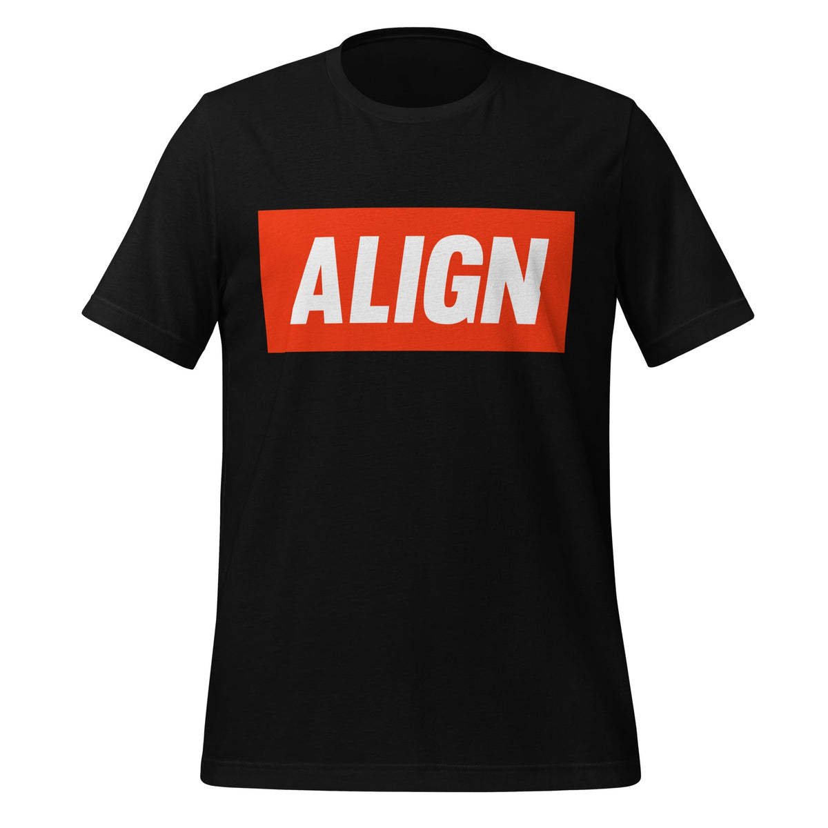 Product mockup photo of the ALIGN T Shirt (unisex) Black / M.