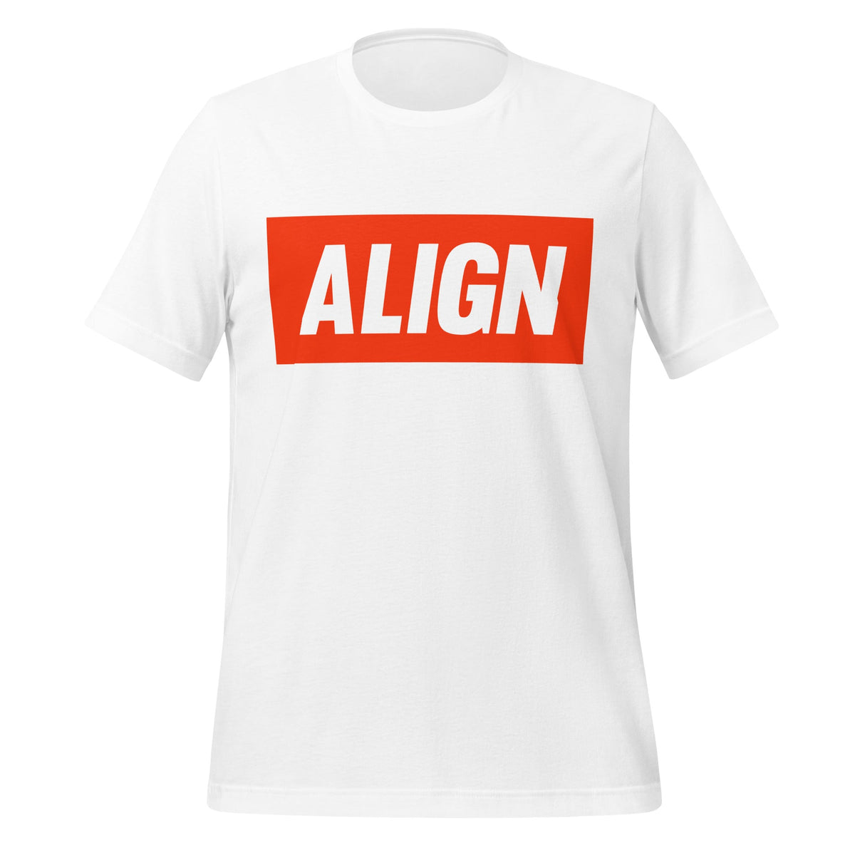 Product mockup photo of the ALIGN T Shirt (unisex) White / M.
