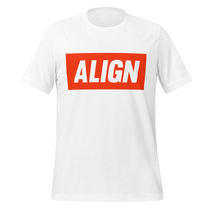 Product mockup photo of the ALIGN T Shirt (unisex) White / M.