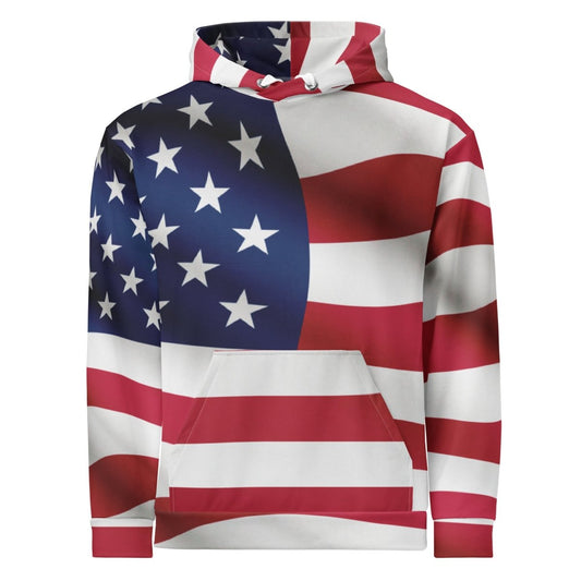 All-Over Print American Flag Hoodie (unisex) - AI Store