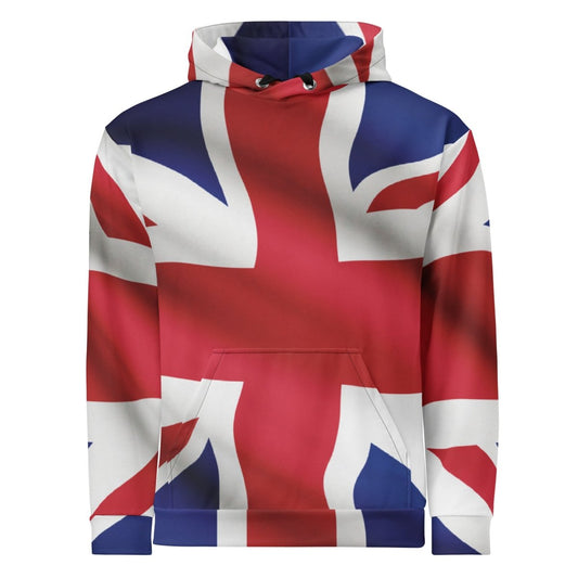 All-Over Print British Flag Hoodie (unisex) - AI Store