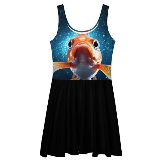 All-Over Print Goldfish Skater Dress (women) - AI Store