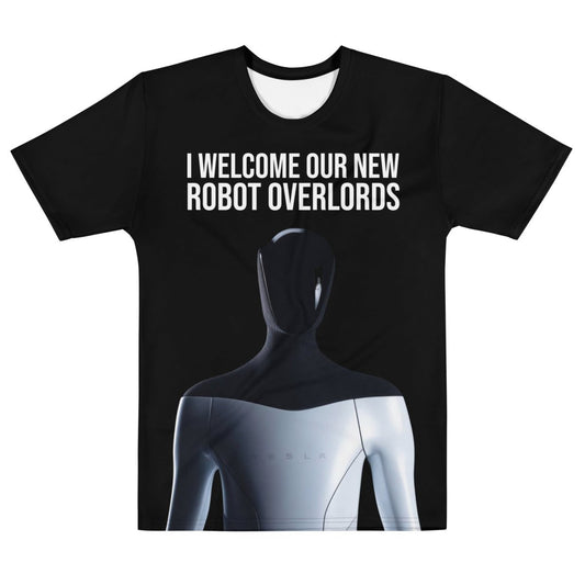 All-Over Print I Welcome Our New Robot Overlords Optimus T-Shirt (men) - AI Store