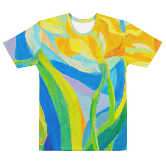 All-Over Print OpenAI Research Floral Painting T-shirt (men) - AI Store