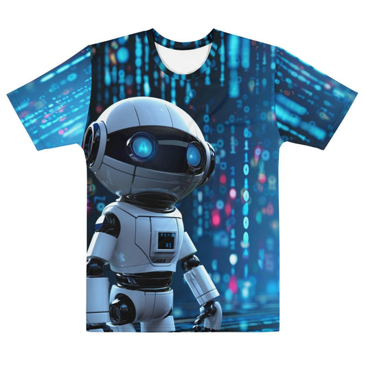 All-Over Print Programming Robot Hero T-Shirt (men) - AI Store