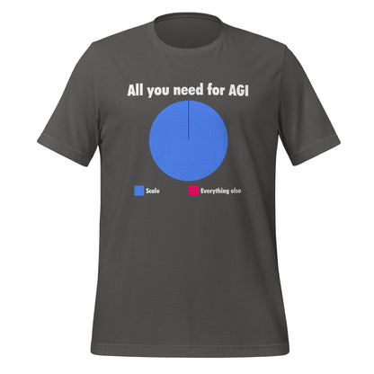 Image of the All you need for AGI is Scale T-Shirt (unisex) Asphalt / M.