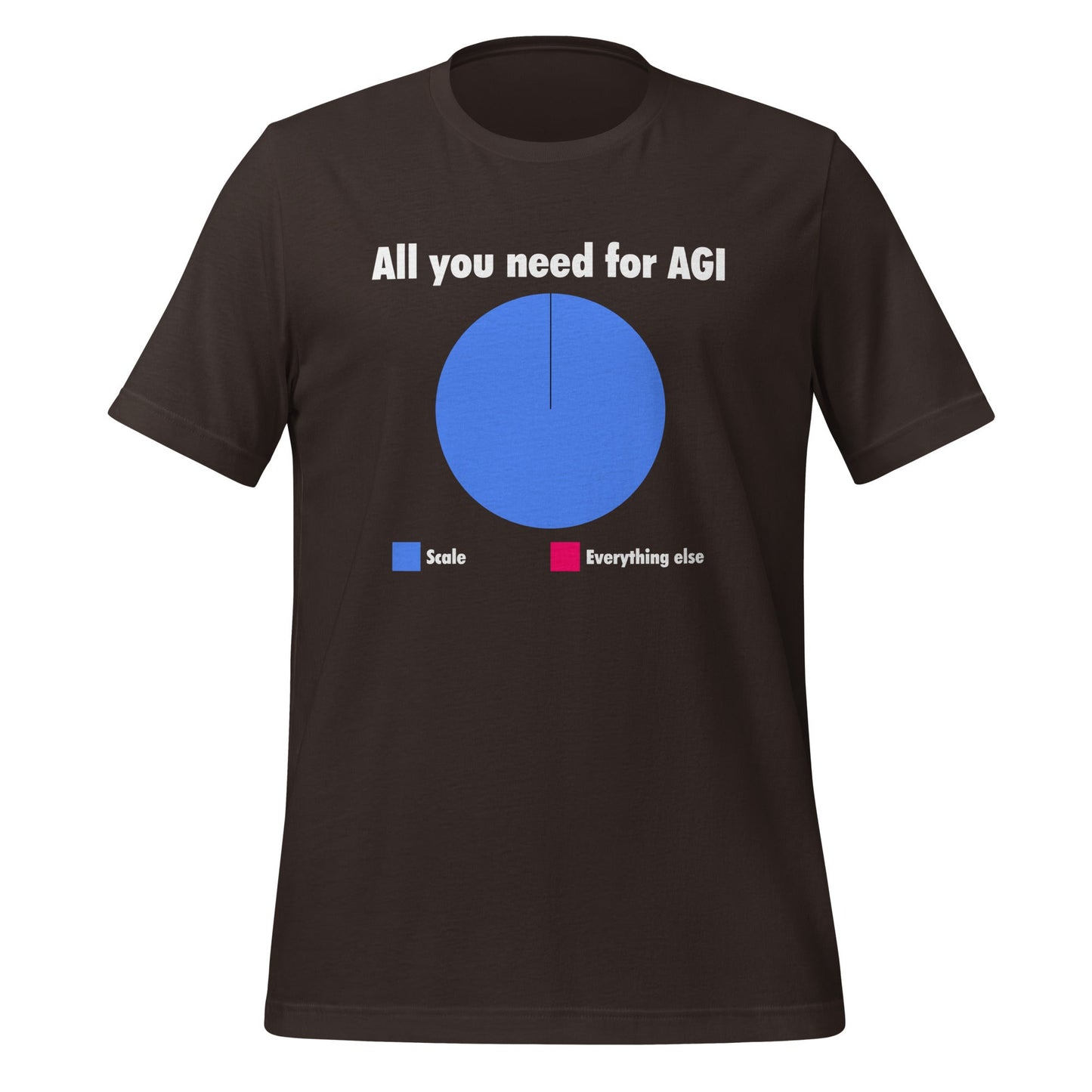 Image of the All you need for AGI is Scale T-Shirt (unisex) Brown / M.