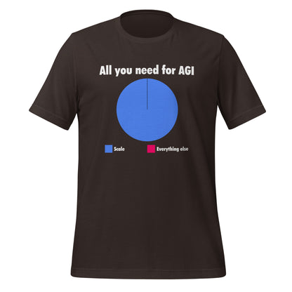 Image of the All you need for AGI is Scale T-Shirt (unisex) Brown / M.