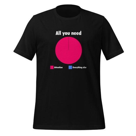 All You Need is Attention Pie Chart T-Shirt (unisex) - AI Store