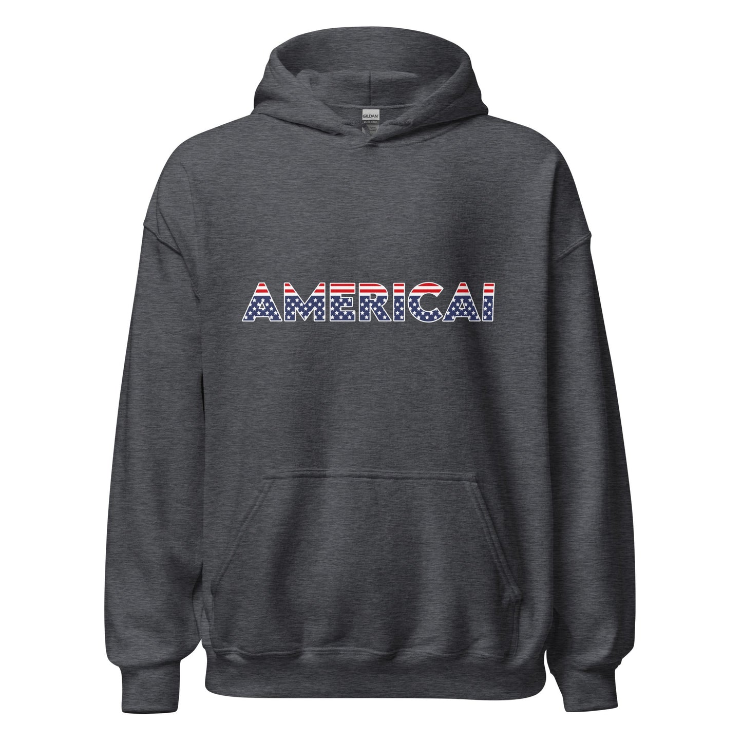Image of the AMERICAI Hoodie (unisex) Dark Heather / M.