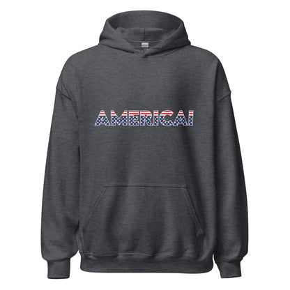Image of the AMERICAI Hoodie (unisex) Dark Heather / M.