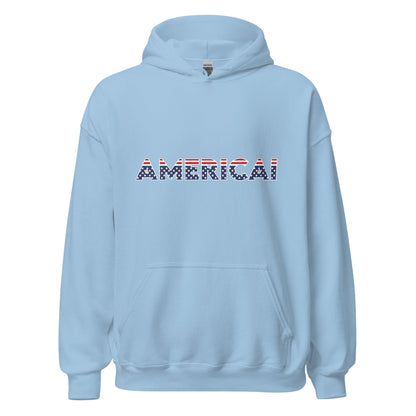 Image of the AMERICAI Hoodie (unisex) Light Blue / M.