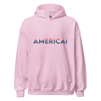 Image of the AMERICAI Hoodie (unisex) Light Pink / M.