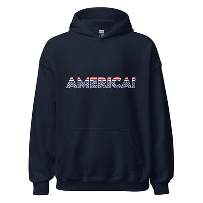 Image of the AMERICAI Hoodie (unisex) Navy / M.