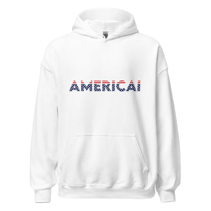 Image of the AMERICAI Hoodie (unisex) White / M.