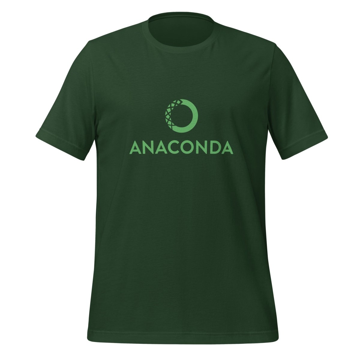 Product mockup photo of the Anaconda Logo T Shirt (unisex) Forest / M.