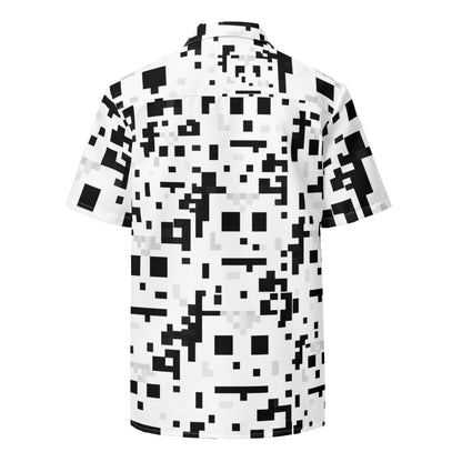 Image of the Anti-Facial Recognition Pattern Button Shirt (unisex).