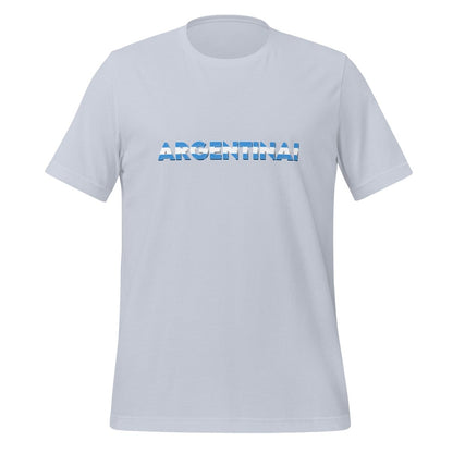Product mockup photo of the ARGENTINAI T Shirt (unisex) Light Blue / M.