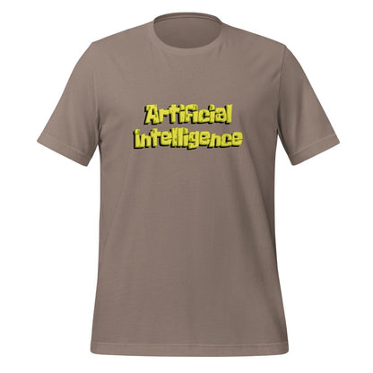 Product mockup photo of the Artificial Intelligence beneath the Sea T Shirt (unisex) Pebble / M.