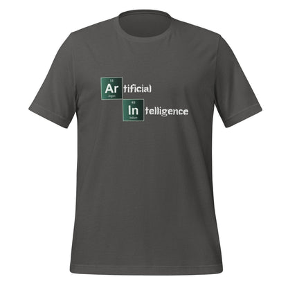 Product mockup photo of the Artificial Intelligence Breaking Bad Style T Shirt (unisex) Asphalt / M.