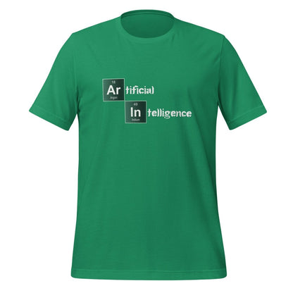 Product mockup photo of the Artificial Intelligence Breaking Bad Style T Shirt (unisex) Kelly / M.