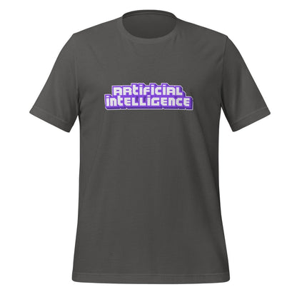 Product mockup photo of the Artificial Intelligence Streamer T Shirt (unisex) Asphalt / M.