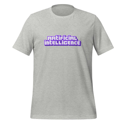 Product mockup photo of the Artificial Intelligence Streamer T Shirt (unisex) Athletic Heather / M.