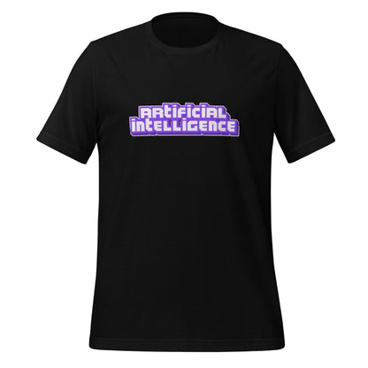Product mockup photo of the Artificial Intelligence Streamer T Shirt (unisex) Black / M.