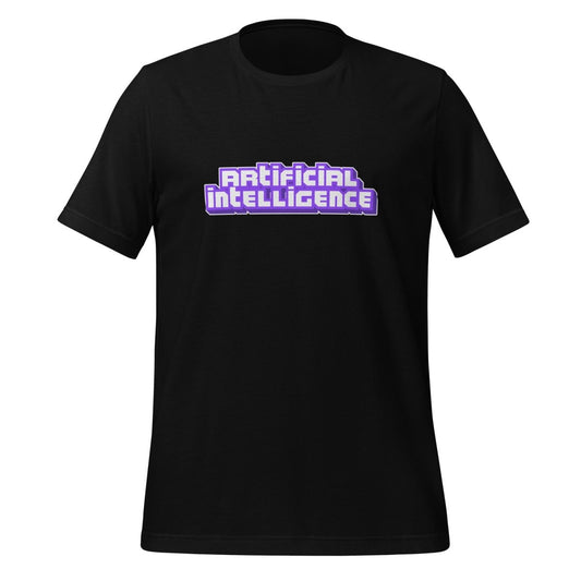 Product mockup photo of the Artificial Intelligence Streamer T Shirt (unisex) Black / M.