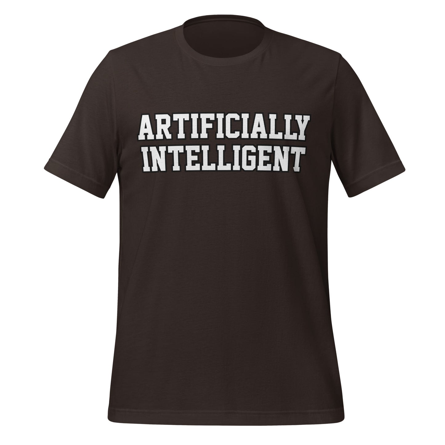 Image of the ARTIFICIALLY INTELLIGENT T-Shirt (unisex) Brown / M.