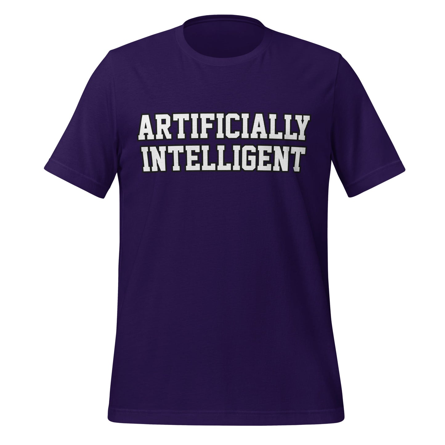 Image of the ARTIFICIALLY INTELLIGENT T-Shirt (unisex) Team Purple / M.