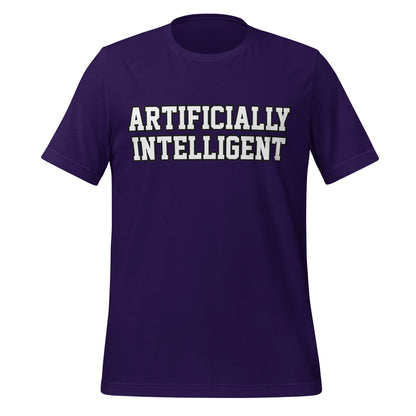 Image of the ARTIFICIALLY INTELLIGENT T-Shirt (unisex) Team Purple / M.