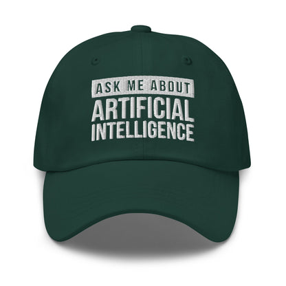 Image of the Ask Me About Artificial Intelligence Cap Spruce.